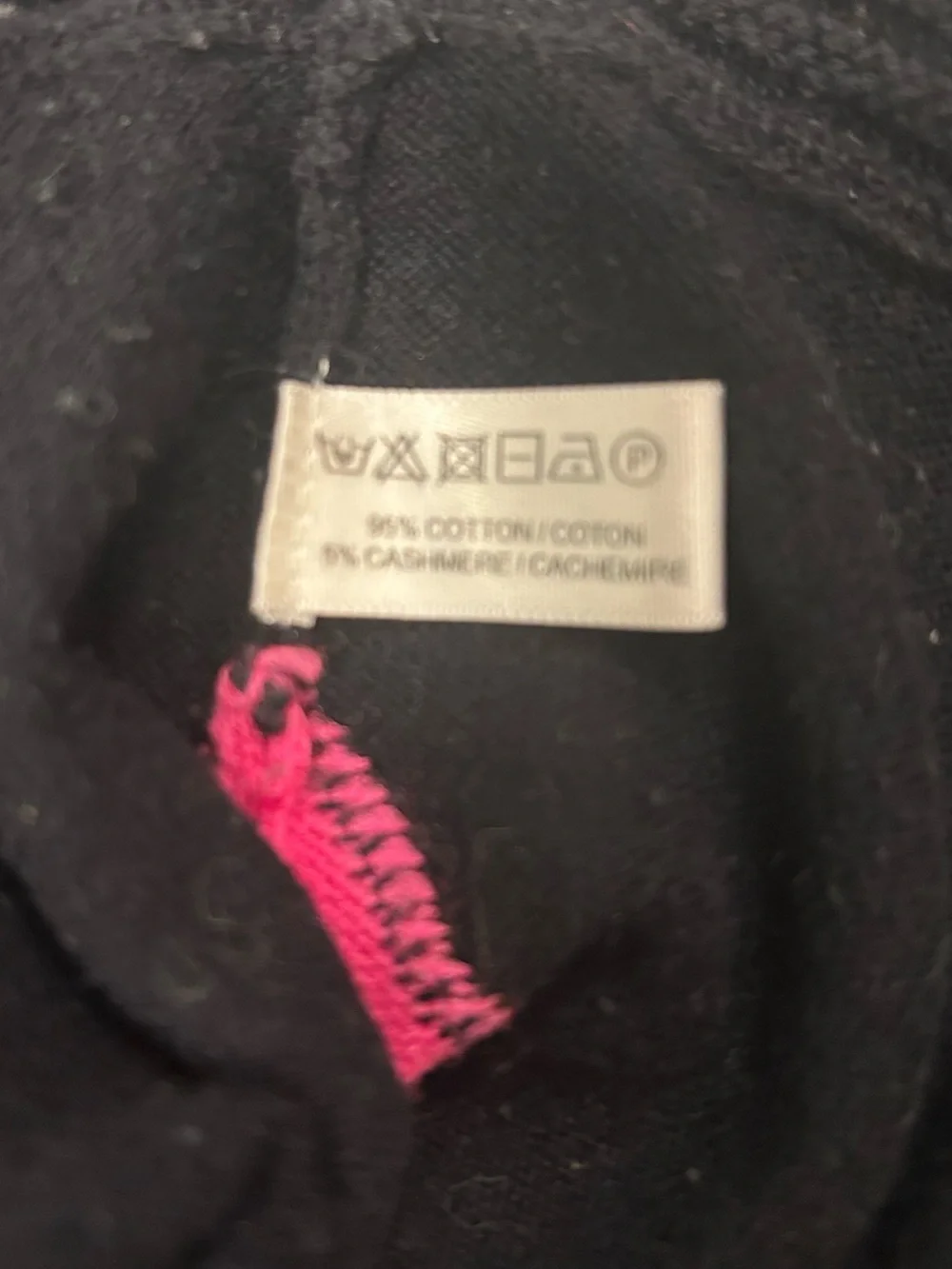 Lisa Todd Black Crewneck Sweater with Pink and Tan Arrow Motif - Picture 7 of 9